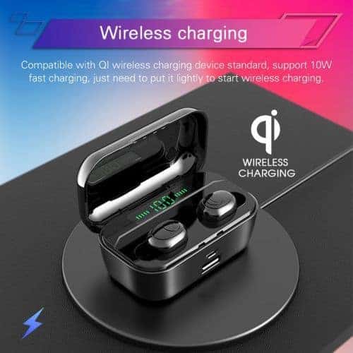 G6S Wireless Bluetooth Earphones with Charging Case - Black Shopwice G6S Wireless Bluetooth Earphones with Charging Case - Black