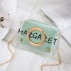 Partially Transparent PVC Cross-Body Bag - Light Green