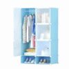 6 Cubes Plastic Wardrobe with Shoe Rack (Colour May Vary) Shopwice 6 Cubes Plastic Wardrobe with Shoe Rack (Colour May Vary)