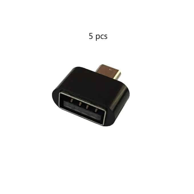 Mini USB OTG Adapter - 5pcs Black Shopwice Mini USB OTG Adapter - 5pcs Black