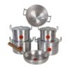 Fan Brand Aluminium Cookware Set - 6 Piece Set - Silver