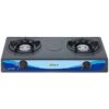 Delron DGS - 002ab Automatic Table Top Gas Cooker - 2 Burner - Black