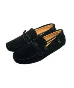 Tods Suede Black Loafer
