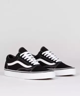 old skool vans black and white