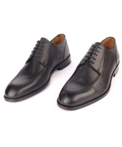 Handmade Classic Black Derby Shoes, Injected Leathersole, Split Toe, Embossed Calfskin Leather, Men's Formal Office Footwear Shopwice Handmade Classic Black Derby Shoes, Injected Leathersole, Split Toe, Embossed Calfskin Leather, Men's Formal Office Footwear