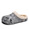 Men's slippers Home Winter Indoor Warm Shoes Thick Bottom Plush Waterproof Leather House slippers man Cotton shoes 2021 New