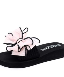 Stretch Fabric Bow Non-slip Slide