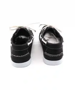 Black On White Cowhide Deck Shoe Shopwice Black On White Cowhide Deck Shoe