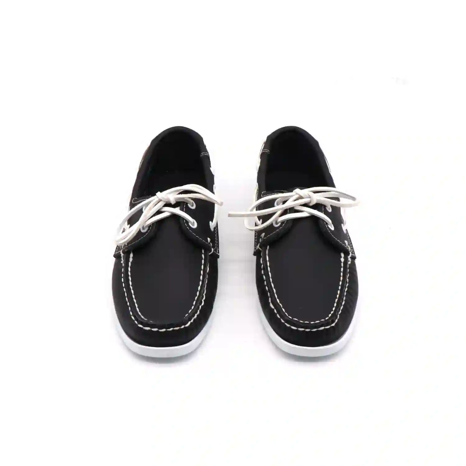 Black On White Cowhide Deck Shoe Shopwice Black On White Cowhide Deck Shoe