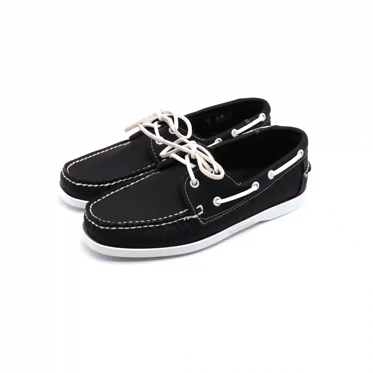 Black On White Cowhide Deck Shoe Shopwice Black On White Cowhide Deck Shoe