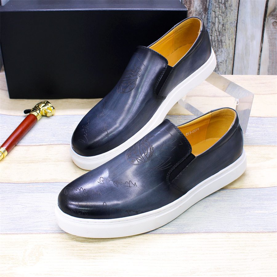 Brexpo Handmade Brown Leather Perforated Slip On Shopwice Brexpo Handmade Brown Leather Perforated Slip On - Image 5