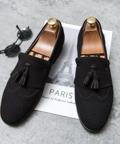 Fringe Brogue Faux Suede Kiltie Tassel Loafers CP020 Shopwice Fringe Brogue Faux Suede Kiltie Tassel Loafers CP020