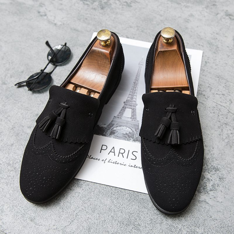 Fringe Brogue Faux Suede Kiltie Tassel Loafers CP020 Shopwice Fringe Brogue Faux Suede Kiltie Tassel Loafers CP020 - Image 2