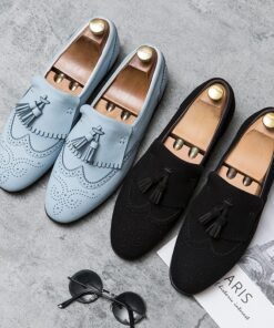 Fringe Brogue Faux Suede Kiltie Tassel Loafers CP020 Shopwice Fringe Brogue Faux Suede Kiltie Tassel Loafers CP020