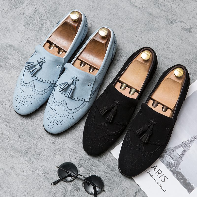 Fringe Brogue Faux Suede Kiltie Tassel Loafers CP020 Shopwice Fringe Brogue Faux Suede Kiltie Tassel Loafers CP020 - Image 3