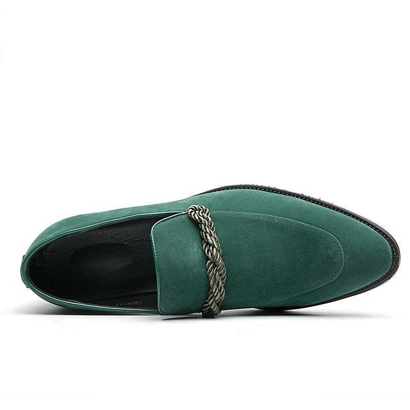 Retro Brown Braided Twist Faux Suede Loafers CP031 Shopwice Retro Brown Braided Twist Faux Suede Loafers CP031 - Image 6