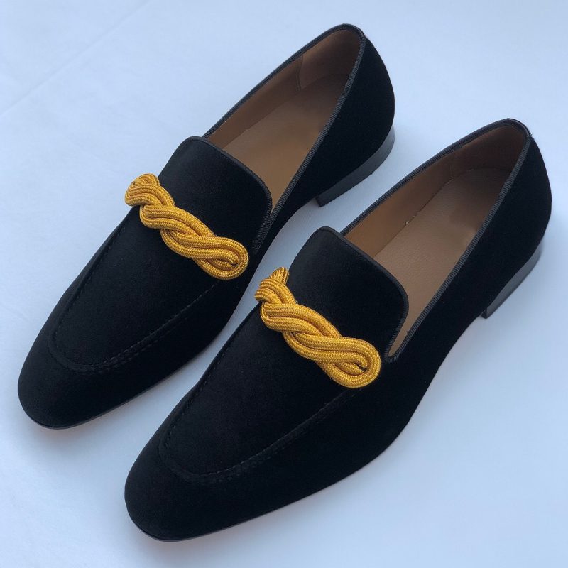 Retro Brown Braided Twist Faux Suede Loafers CP031 Shopwice Retro Brown Braided Twist Faux Suede Loafers CP031