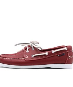 Two Tone Garnet Brown Upper Boat Shoe