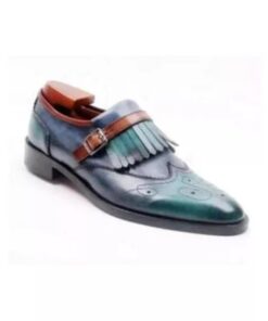 Carved Tassel PU Monk Shoe CP268
