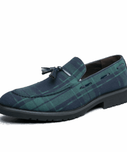 Fringe Retro Plaid Tassel Loafer CP018 Shopwice Fringe Retro Plaid Tassel Loafer CP018