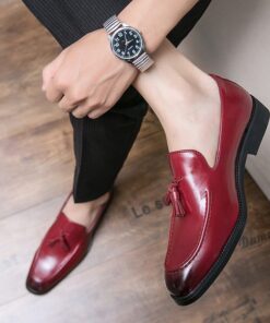 Classic Fringed Square Toe Tassel Loafer CP041 Shopwice Classic Fringed Square Toe Tassel Loafer CP041