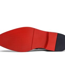 Red Sole Loafers Men Shoes PU Solid Color