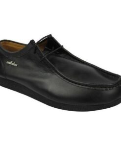 Wallabees Black Leather Shoe