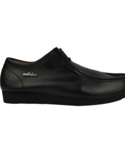 Wallabees Black Leather Shoe