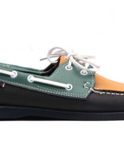 Three Tone Pale Green Quarter Deck Shoe Shopwice Three Tone Pale Green Quarter Deck Shoe
