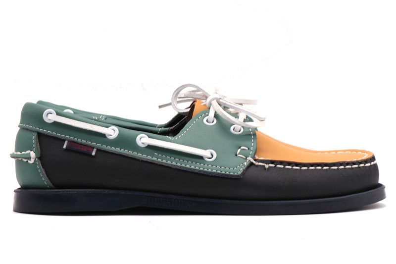 Three Tone Pale Green Quarter Deck Shoe Shopwice Three Tone Pale Green Quarter Deck Shoe