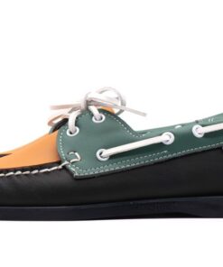 Three Tone Pale Green Quarter Deck Shoe Shopwice Three Tone Pale Green Quarter Deck Shoe
