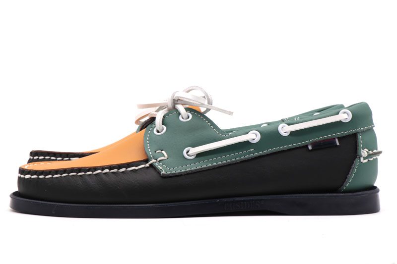 Three Tone Pale Green Quarter Deck Shoe Shopwice Three Tone Pale Green Quarter Deck Shoe - Image 3