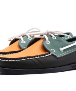 Three Tone Pale Green Quarter Deck Shoe Shopwice Three Tone Pale Green Quarter Deck Shoe