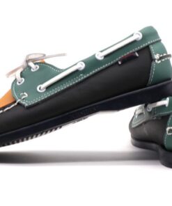 Three Tone Pale Green Quarter Deck Shoe Shopwice Three Tone Pale Green Quarter Deck Shoe