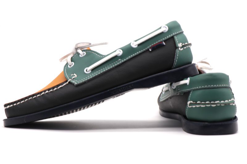 Three Tone Pale Green Quarter Deck Shoe Shopwice Three Tone Pale Green Quarter Deck Shoe