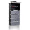 6 Portable Cubes Shoe Rack - Black