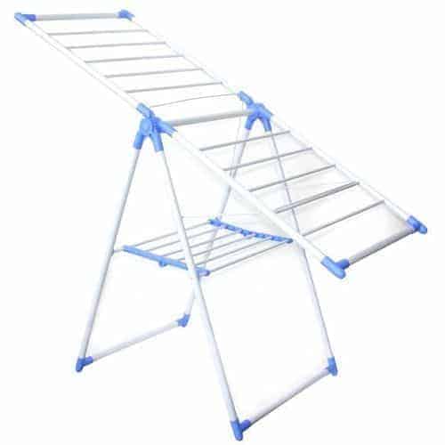 Foldable Cloth Drying Rack - Blue/White Shopwice Foldable Cloth Drying Rack - Blue/White