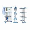 3 Tier Foldable Clothes Drying Rack - Blue/Gray
