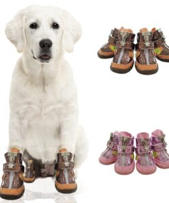 4Pcs Anti-slip Pet Boots Paw Protector