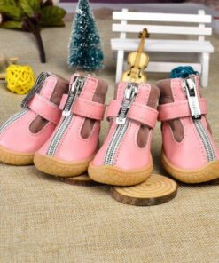 4pcs Small Pts Anti-slip Rain Puppy Booties