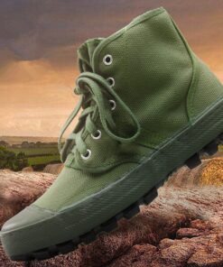 Tactical Lace up Army Green Canvas Boot
