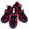 Cute Zipper Black and Red Pet Paw Boots