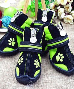 Cute Zipper Black and Red Pet Paw Boots