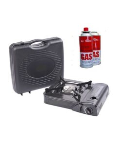 Portable Gas Burner + 2 Gas Refill Cans