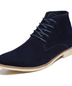Slim Cut Suede Navy Blue Chukka