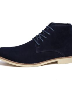 Slim Cut Suede Navy Blue Chukka