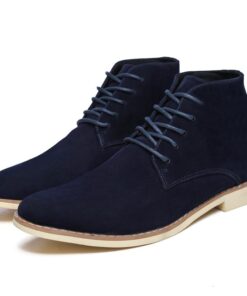 Slim Cut Suede Navy Blue Chukka
