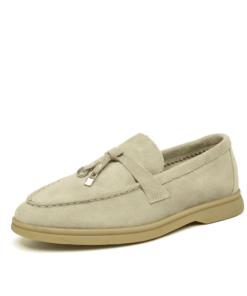 Smile Circle Cow Suede Tassel Flats 2