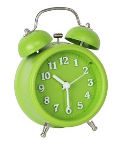Twin Bell Bedside Alarm Clock green