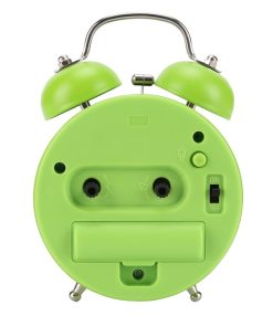 Twin Bell Bedside Alarm Clock green